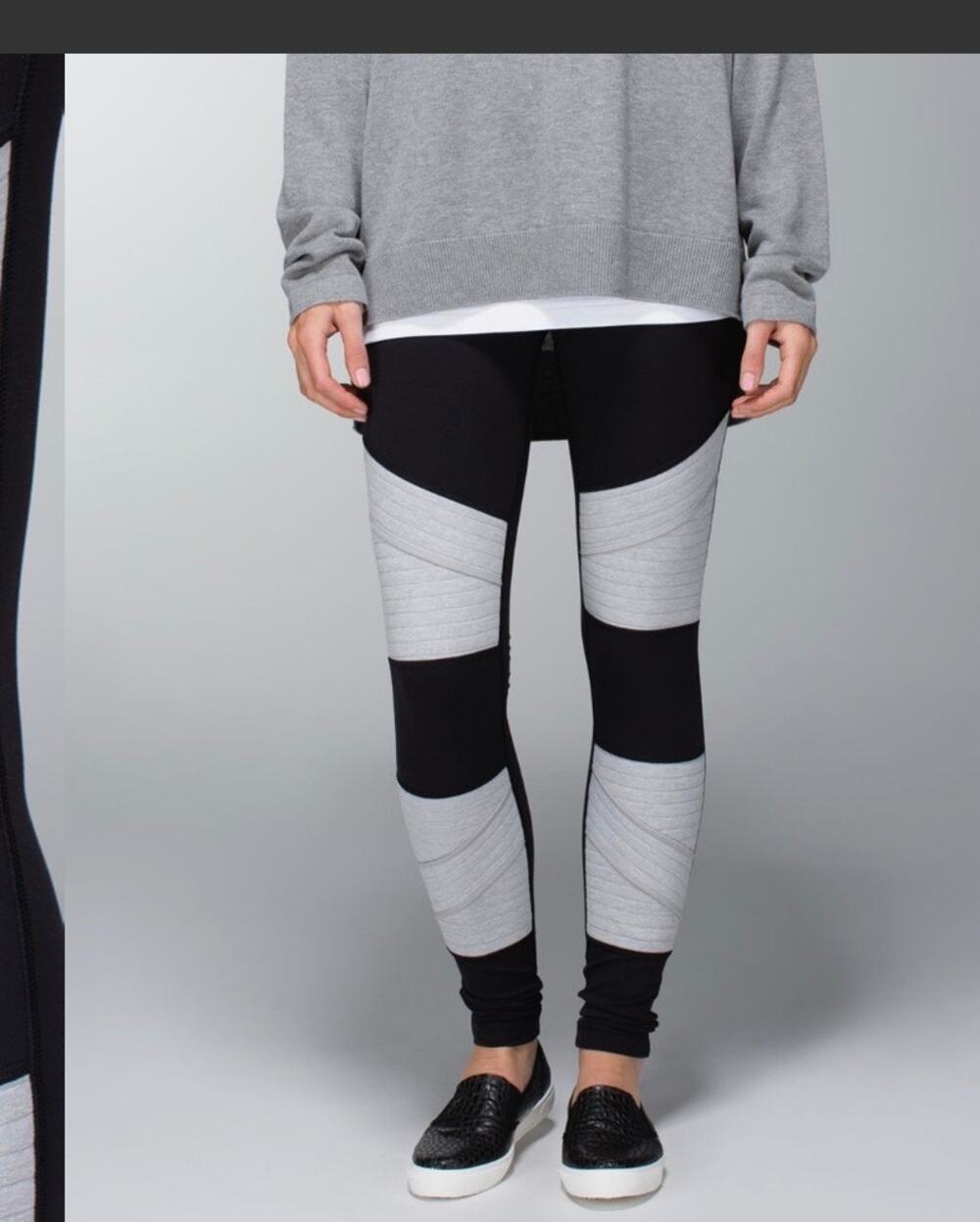 Lululemon Rocket Tight Black / Heathered Medium Grey